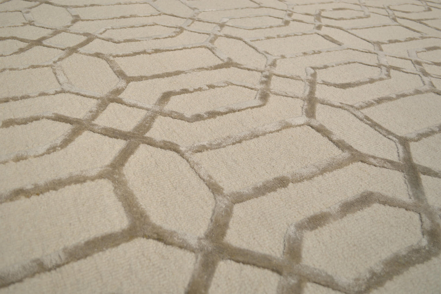 Noir Grid Cream Rug