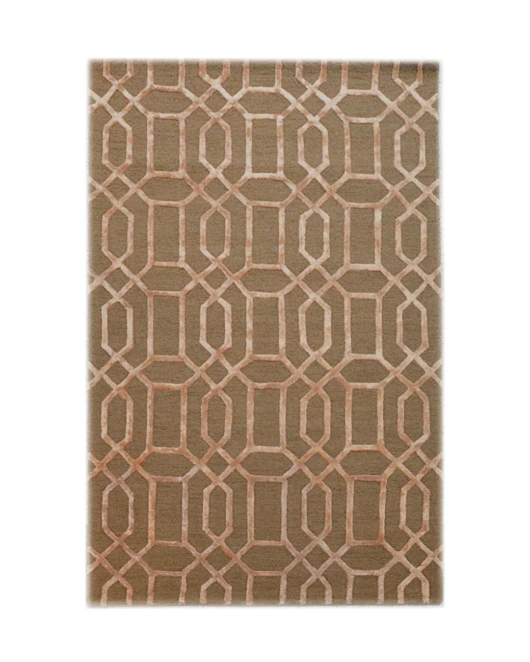 Noir Grid Camel Rug