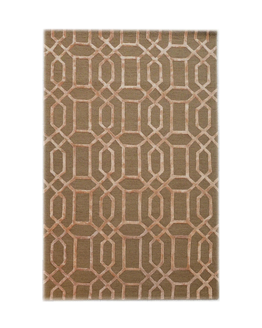 Noir Grid Camel Rug