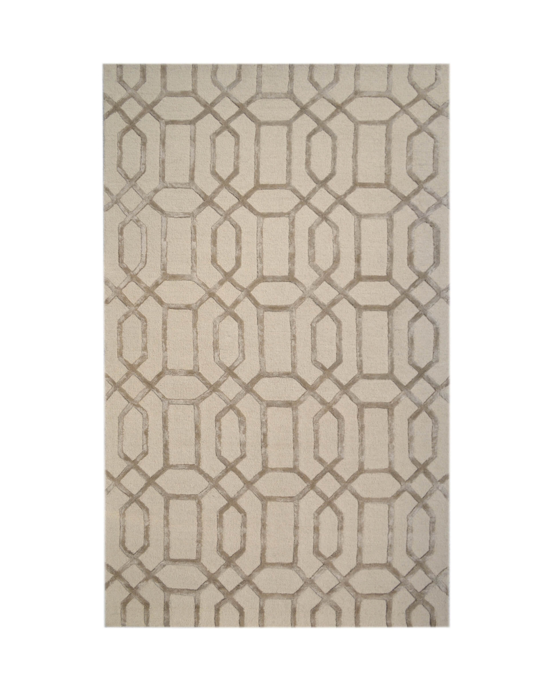 Noir Grid Cream Rug