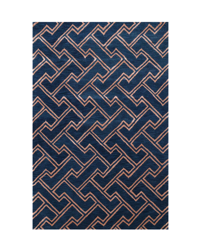 Maze Rug - Dark Blue
