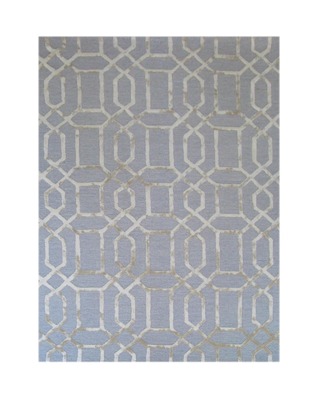 Noir Grid Light Blue Rug