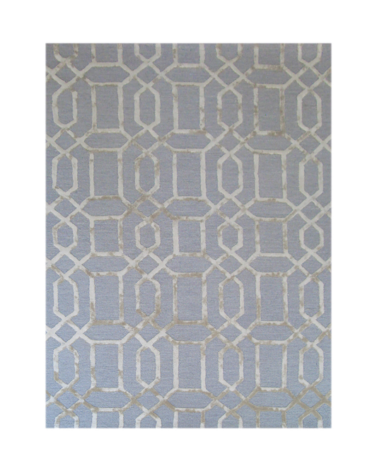 Noir Grid Light Blue Rug