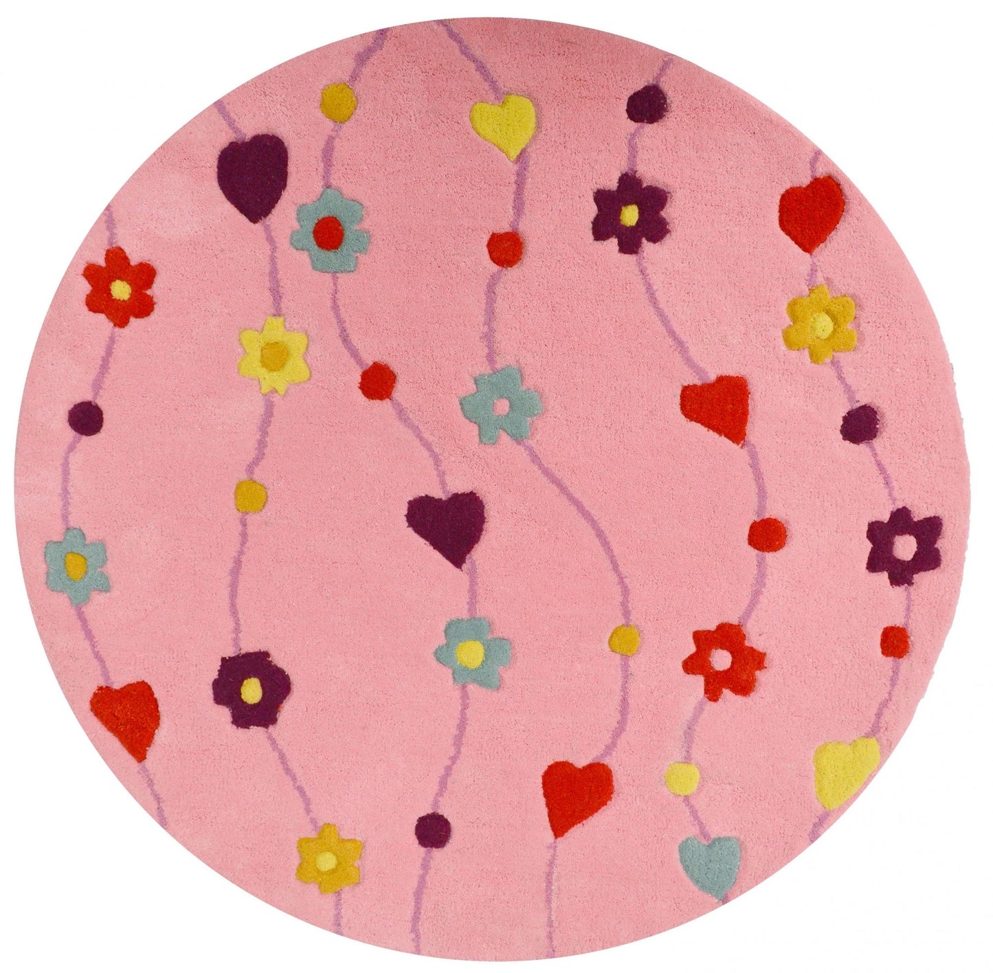 FLOWERS PINK ROUND