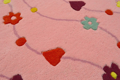 Flora Amour Pink Rug