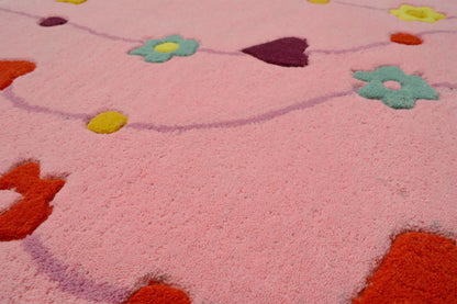 Flora Amour Pink Rug