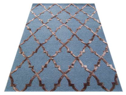 Trellis Rug - Navy Blue