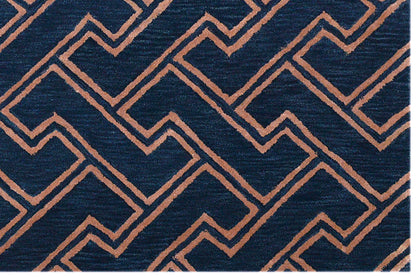 Maze Rug - Dark Blue