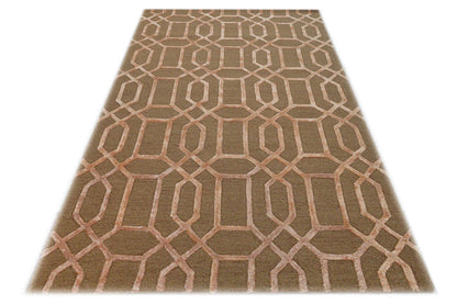 Noir Grid Camel Rug
