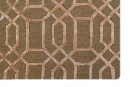 Noir Grid Camel Rug