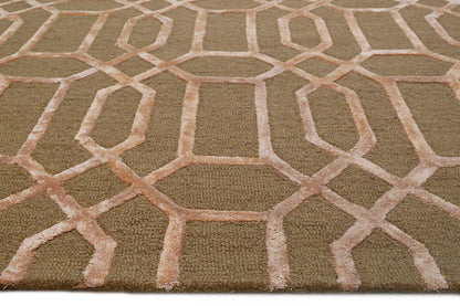 Noir Grid Camel Rug