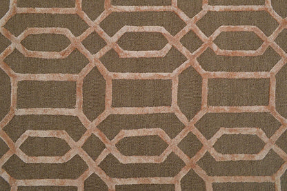 Noir Grid Camel Rug