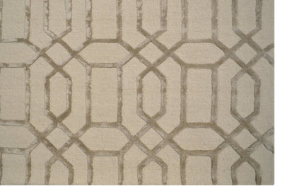 Noir Grid Cream Rug