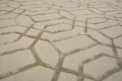 Noir Grid Cream Rug