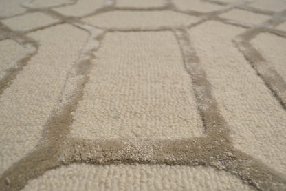 Noir Grid Cream Rug