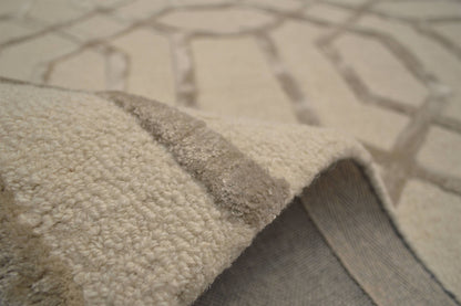 Noir Grid Cream Rug